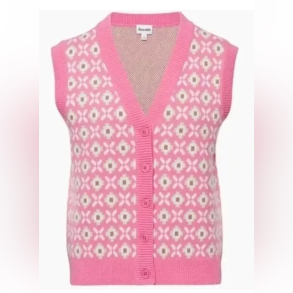 Aritzia Sunday Best Preston Sweater Vest Sugarbrush Green Wool Blend Sun Deh XS